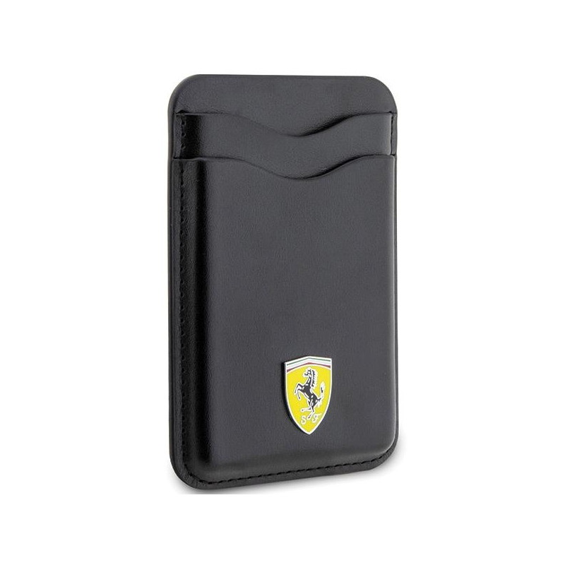 Ferrari MagSafe Leather 2023 Collection magnetinė piniginė - juoda