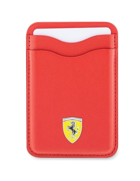Ferrari MagSafe Leather 2023 Collection magnetinė piniginė - raudona Ferrari MagSafe Leather 2023 Collection magnetinė piniginė - raudona