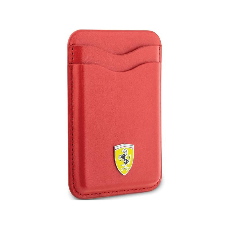 Ferrari MagSafe Leather 2023 Collection magnetinė piniginė - raudona