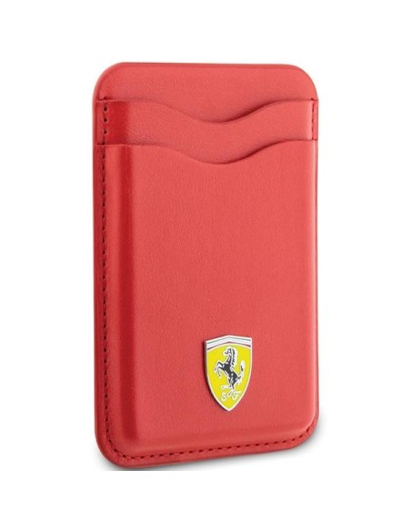 Ferrari MagSafe Leather 2023 Collection magnetinė piniginė - raudona Ferrari MagSafe Leather 2023 Collection magnetinė piniginė - raudona