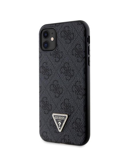 Guess Crossbody 4G metalinis logotipo dėklas, skirtas iPhone 11 / Xr – juodas Guess Crossbody 4G metalinis logotipo dėklas, skirtas iPhone 11 / Xr – juodas