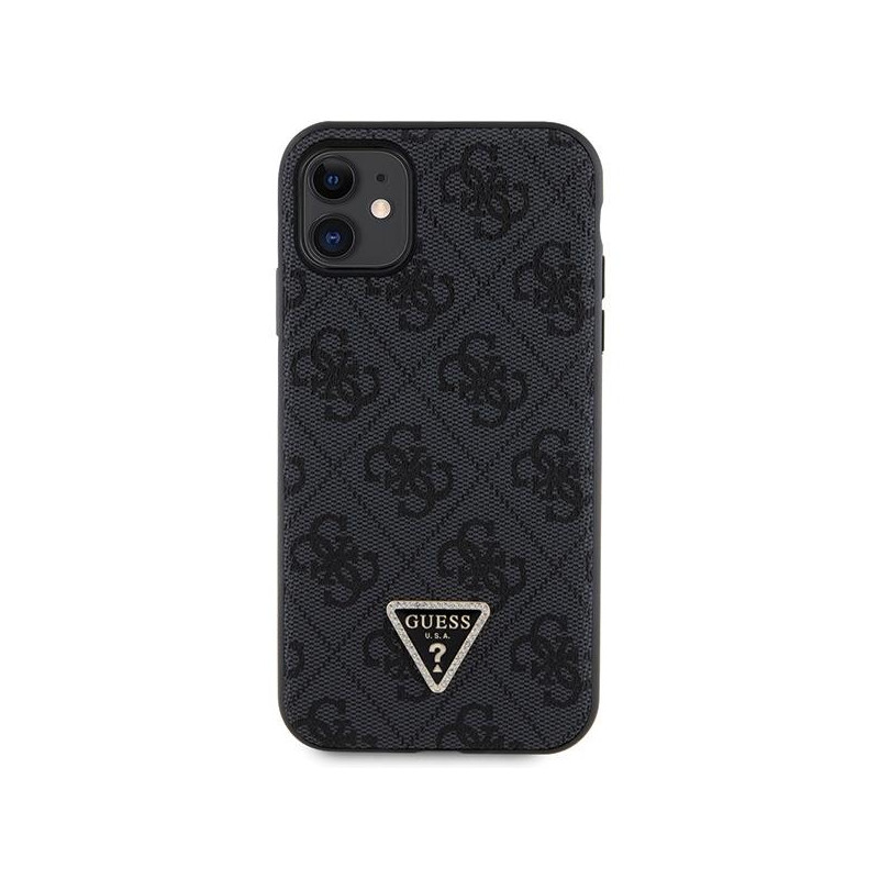 Guess Crossbody 4G metalinis logotipo dėklas, skirtas iPhone 11 / Xr – juodas