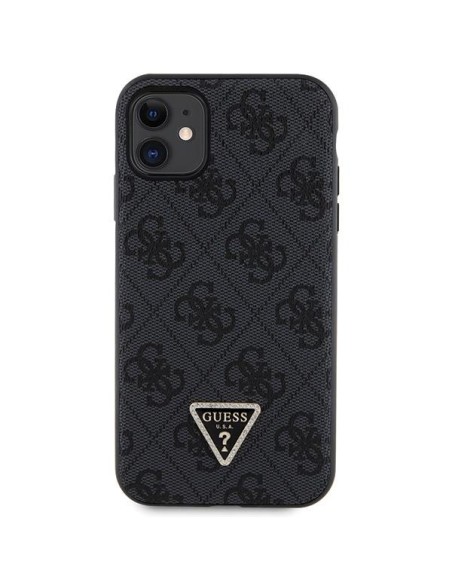 Guess Crossbody 4G metalinis logotipo dėklas, skirtas iPhone 11 / Xr – juodas Guess Crossbody 4G metalinis logotipo dėklas, skirtas iPhone 11 / Xr – juodas