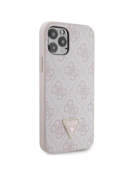 Guess Crossbody 4G metalinis logotipo dėklas, skirtas iPhone 12 / iPhone 12 Pro – rožinis Guess Crossbody 4G metalinis logotipo dėklas, skirtas iPhone 12 / iPhone 12 Pro – rožinis