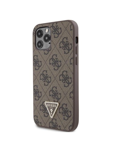 Guess Crossbody 4G Metal Logo dėklas, skirtas iPhone 12 / iPhone 12 Pro - rudas Guess Crossbody 4G Metal Logo dėklas, skirtas iPhone 12 / iPhone 12 Pro - rudas