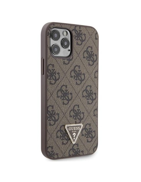 Guess Crossbody 4G Metal Logo dėklas, skirtas iPhone 12 / iPhone 12 Pro - rudas Guess Crossbody 4G Metal Logo dėklas, skirtas iPhone 12 / iPhone 12 Pro - rudas