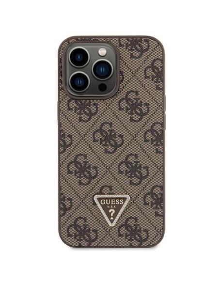 Guess Crossbody 4G Metal Logo dėklas skirtas iPhone 13 Pro / iPhone 13 - rudas Guess Crossbody 4G Metal Logo dėklas skirtas iPhone 13 Pro / iPhone 13 - rudas