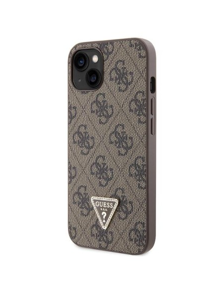 Guess Crossbody 4G metalinis logotipo dėklas iPhone 13 - rudas Guess Crossbody 4G metalinis logotipo dėklas iPhone 13 - rudas