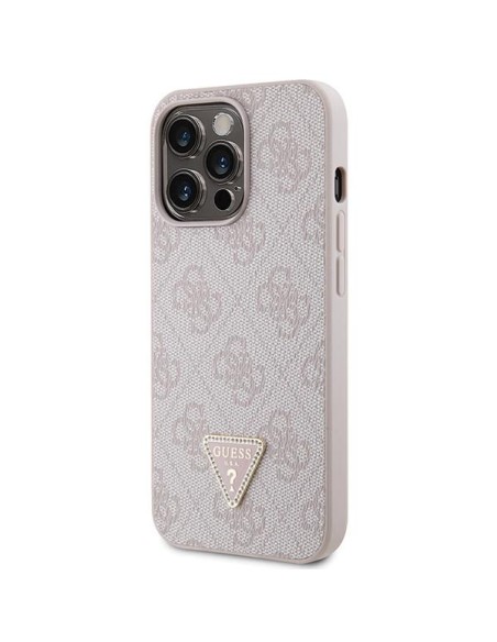 Guess Crossbody 4G metalinis logotipo dėklas, skirtas iPhone 13 Pro Max - rožinis Guess Crossbody 4G metalinis logotipo dėklas, skirtas iPhone 13 Pro Max - rožinis