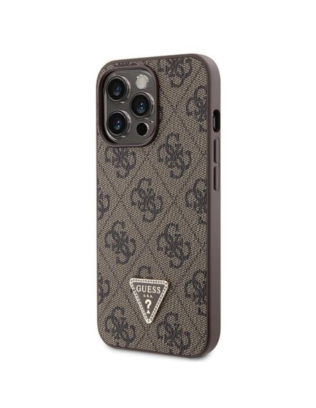 Guess Crossbody 4G Metal Logo dėklas, skirtas iPhone 13 Pro Max - rudas