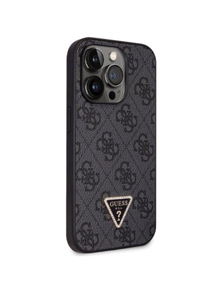 Guess Crossbody 4G metalinis logotipo dėklas iPhone 14 Pro - juodas Guess Crossbody 4G metalinis logotipo dėklas iPhone 14 Pro - juodas