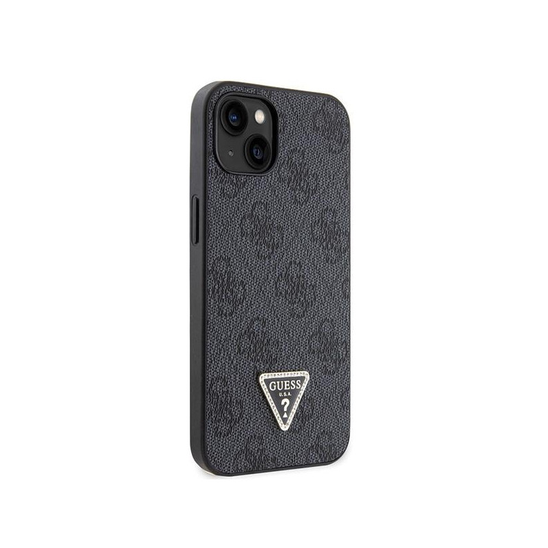 Guess Crossbody 4G metalinis logotipo dėklas iPhone 14 - juodas