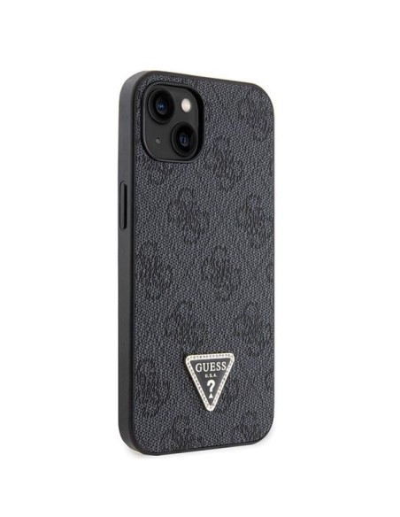 Guess Crossbody 4G metalinis logotipo dėklas iPhone 14 - juodas Guess Crossbody 4G metalinis logotipo dėklas iPhone 14 - juodas