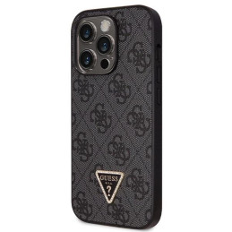 Guess Crossbody 4G metalinis logotipo dėklas, skirtas iPhone 14 Pro Max - juodas