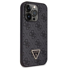 Guess Crossbody 4G metalinis logotipo dėklas, skirtas iPhone 14 Pro Max - juodas