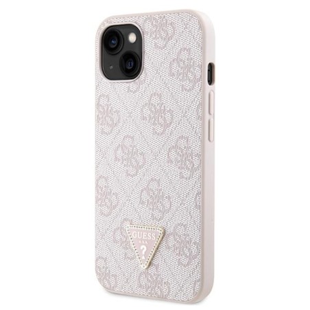 Guess Crossbody 4G metalinis logotipo dėklas, skirtas iPhone 14 Pro Max - rožinis Guess Crossbody 4G metalinis logotipo dėklas, skirtas iPhone 14 Pro Max - rožinis