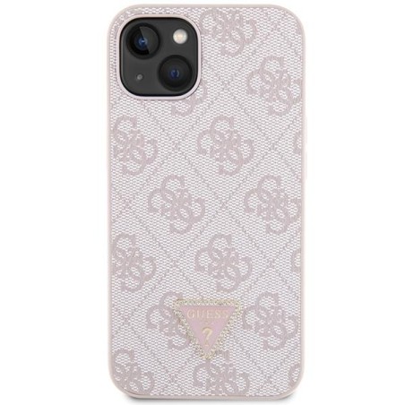 Guess Crossbody 4G metalinis logotipo dėklas, skirtas iPhone 14 Pro Max - rožinis Guess Crossbody 4G metalinis logotipo dėklas, skirtas iPhone 14 Pro Max - rožinis