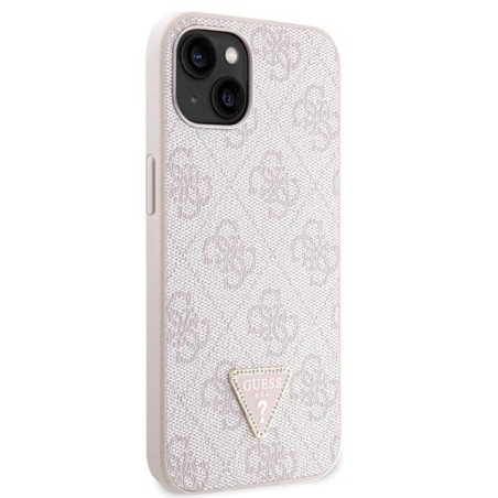 Guess Crossbody 4G metalinis logotipo dėklas, skirtas iPhone 14 Pro Max - rožinis Guess Crossbody 4G metalinis logotipo dėklas, skirtas iPhone 14 Pro Max - rožinis