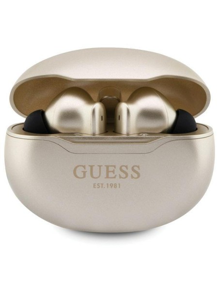 Guess Classic EST TWS Bluetooth ausinės + prijungimo stotelė - auksinė Guess Classic EST TWS Bluetooth ausinės + prijungimo stotelė - auksinė