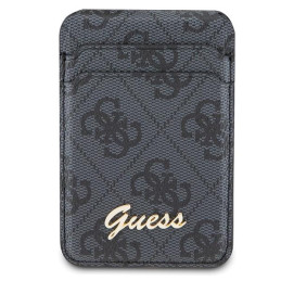 Guess MagSafe 4G Classic Logo magnetinė piniginė - juoda