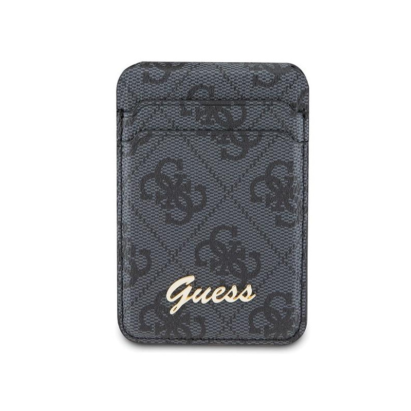 Guess MagSafe 4G Classic Logo magnetinė piniginė - juoda