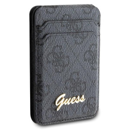 Guess MagSafe 4G Classic Logo magnetinė piniginė - juoda