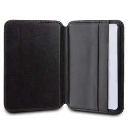 Karl Lagerfeld Saffiano Monogram Choupette MagSafe magnetinė piniginė - juoda