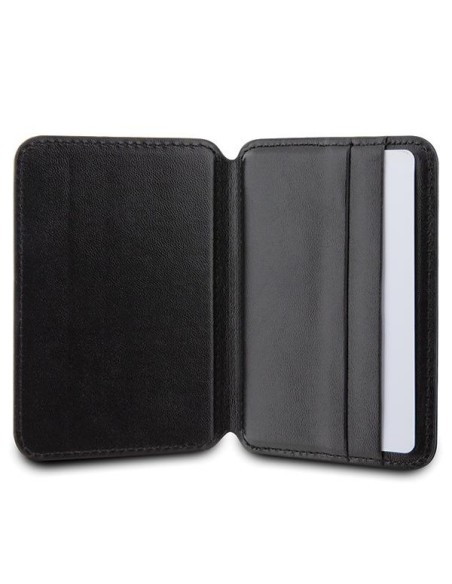 Karl Lagerfeld Saffiano Monogram Choupette MagSafe magnetinė piniginė - juoda