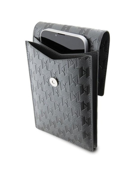 Karl Lagerfeld Saffiano Monogram Choupette krepšys – sidabrinis Karl Lagerfeld Saffiano Monogram Choupette krepšys – sidabrinis