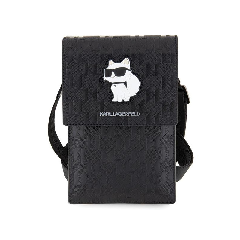 Karl Lagerfeld Saffiano Monogram Choupette krepšys - juodas