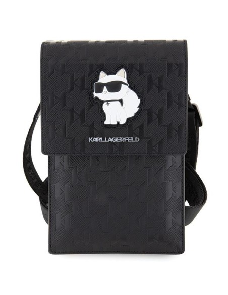 Karl Lagerfeld Saffiano Monogram Choupette krepšys - juodas Karl Lagerfeld Saffiano Monogram Choupette krepšys - juodas