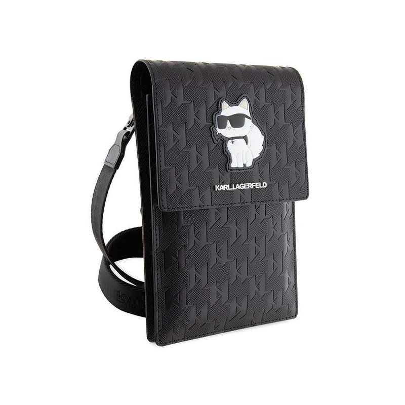 Karl Lagerfeld Saffiano Monogram Choupette krepšys - juodas