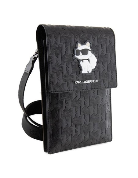 Karl Lagerfeld Saffiano Monogram Choupette krepšys - juodas Karl Lagerfeld Saffiano Monogram Choupette krepšys - juodas