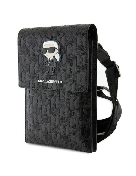 Karl Lagerfeld Saffiano Monogram Ikonik rankinė - juoda Karl Lagerfeld Saffiano Monogram Ikonik rankinė - juoda