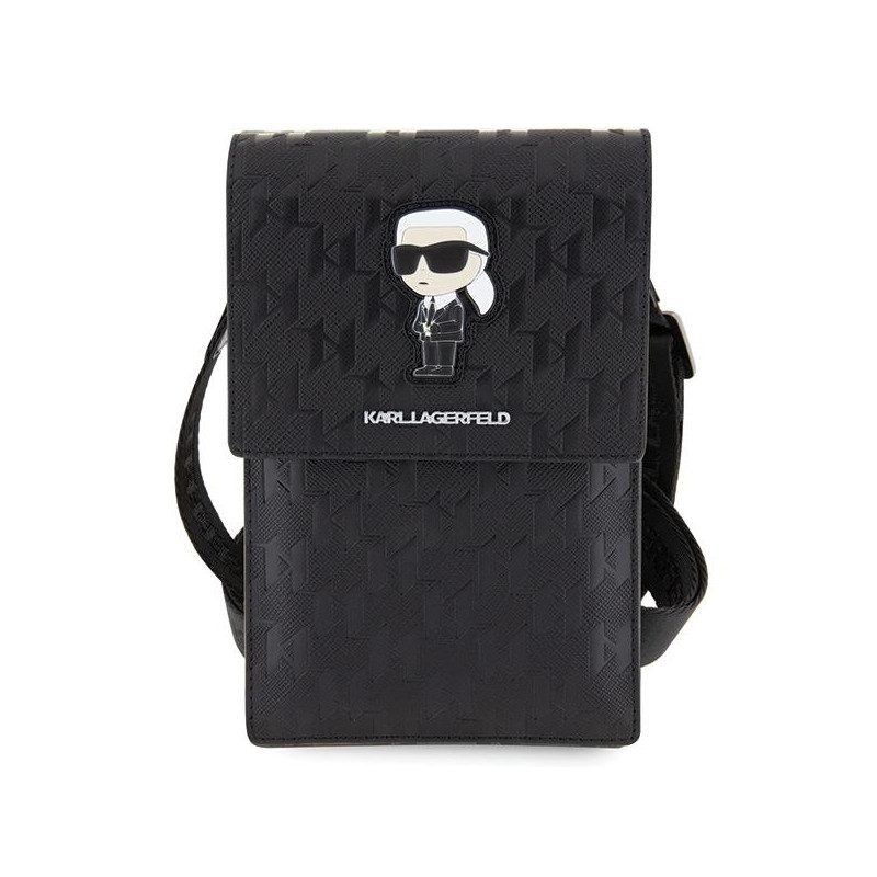 Karl Lagerfeld Saffiano Monogram Ikonik rankinė - juoda