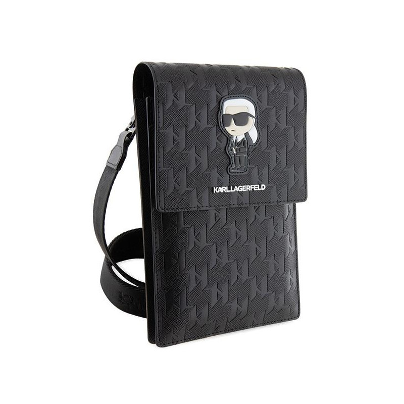 Karl Lagerfeld Saffiano Monogram Ikonik rankinė - juoda