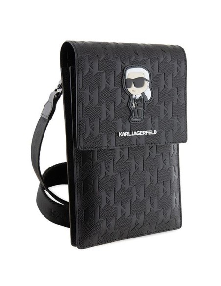 Karl Lagerfeld Saffiano Monogram Ikonik rankinė - juoda Karl Lagerfeld Saffiano Monogram Ikonik rankinė - juoda