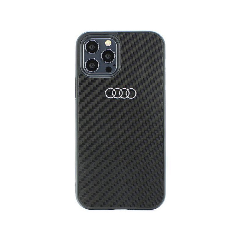 Audi Carbon Fiber dėklas iPhone 12 / iPhone 12 Pro - juodas