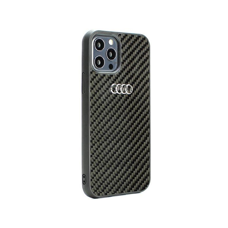 Audi Carbon Fiber dėklas iPhone 12 / iPhone 12 Pro - juodas