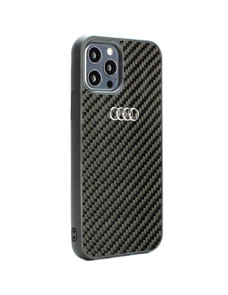 Audi Carbon Fiber dėklas iPhone 12 / iPhone 12 Pro - juodas