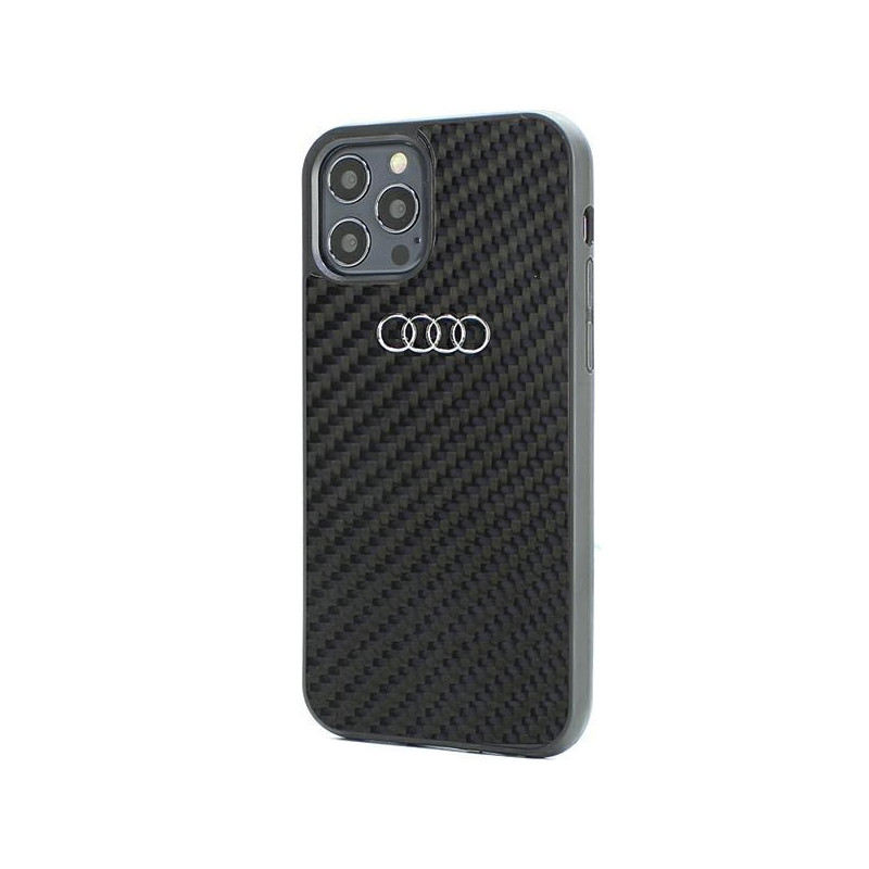 Audi Carbon Fiber dėklas iPhone 12 / iPhone 12 Pro - juodas