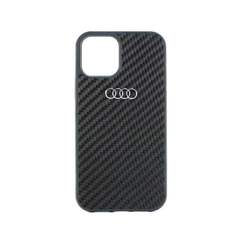 Audi Carbon Fiber dėklas iPhone 12 / iPhone 12 Pro - juodas