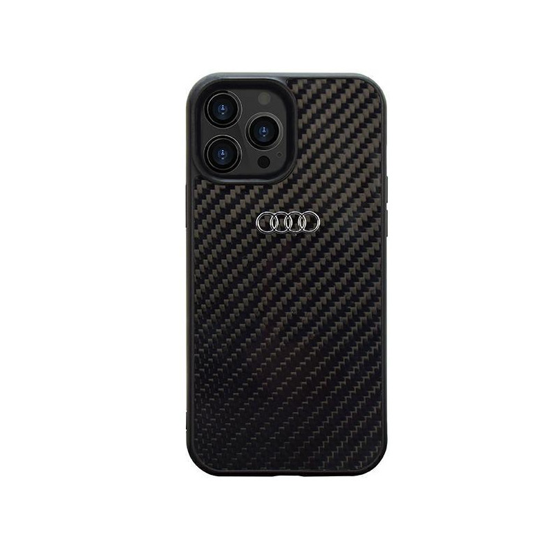 Audi Carbon Fiber dėklas iPhone 13 Pro Max - juodas