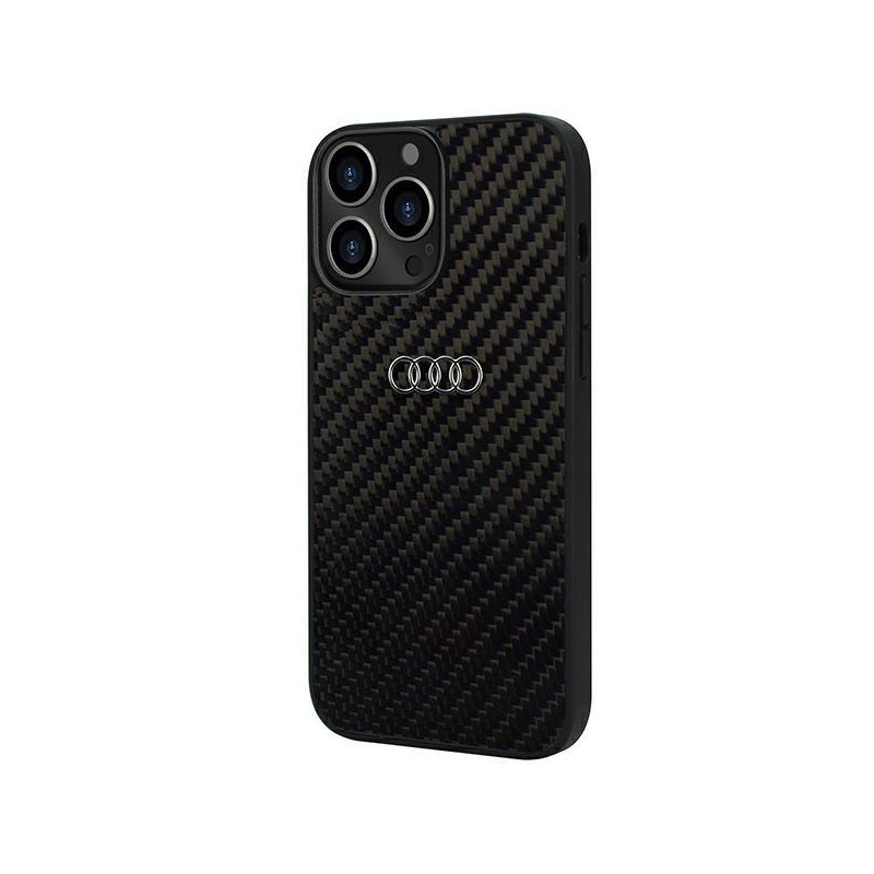 Audi Carbon Fiber dėklas iPhone 13 Pro Max - juodas