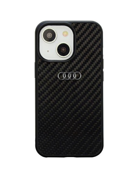 Audi Carbon Fiber dėklas iPhone 14 - juodas Audi Carbon Fiber dėklas iPhone 14 - juodas