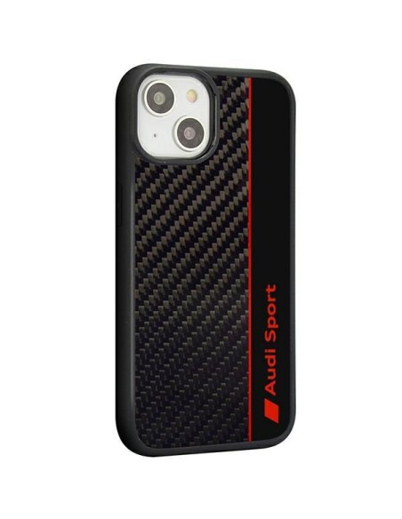 Audi Carbon Fibre Stripe dėklas iPhone 14 - juodas Audi Carbon Fibre Stripe dėklas iPhone 14 - juodas