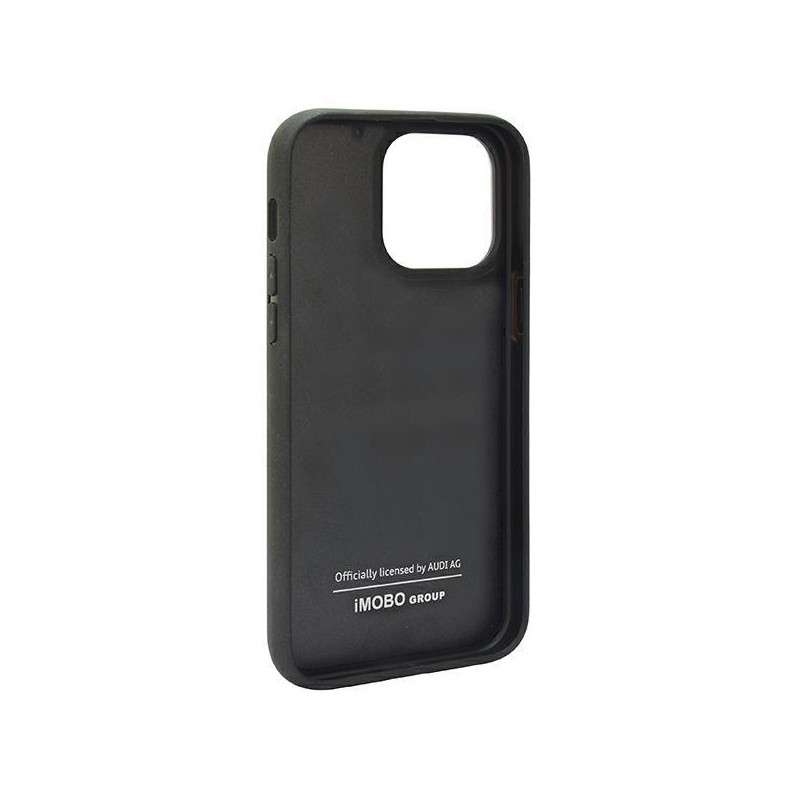 Audi Carbon Fibre Stripe dėklas iPhone 14 Pro - juodas