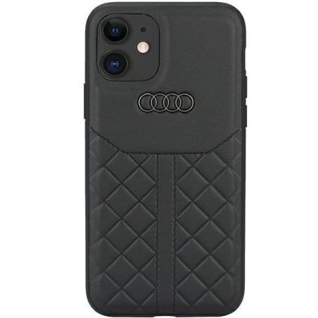 Audi tikros odos dėklas iPhone 12 / iPhone 12 Pro - juodas Audi tikros odos dėklas iPhone 12 / iPhone 12 Pro - juodas