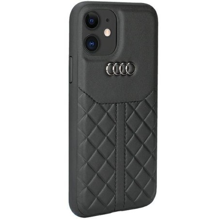 Audi tikros odos dėklas iPhone 12 / iPhone 12 Pro - juodas Audi tikros odos dėklas iPhone 12 / iPhone 12 Pro - juodas