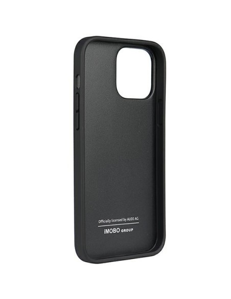 Audi tikros odos dėklas iPhone 13 Pro Max - juodas Audi tikros odos dėklas iPhone 13 Pro Max - juodas